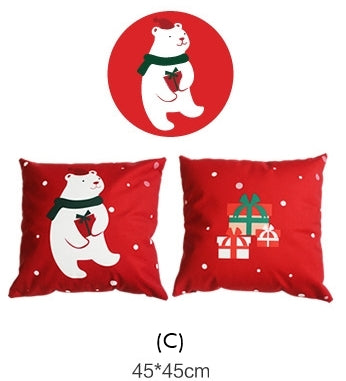 Flannel Double Sided Printed Christmas Cushion Covers X657