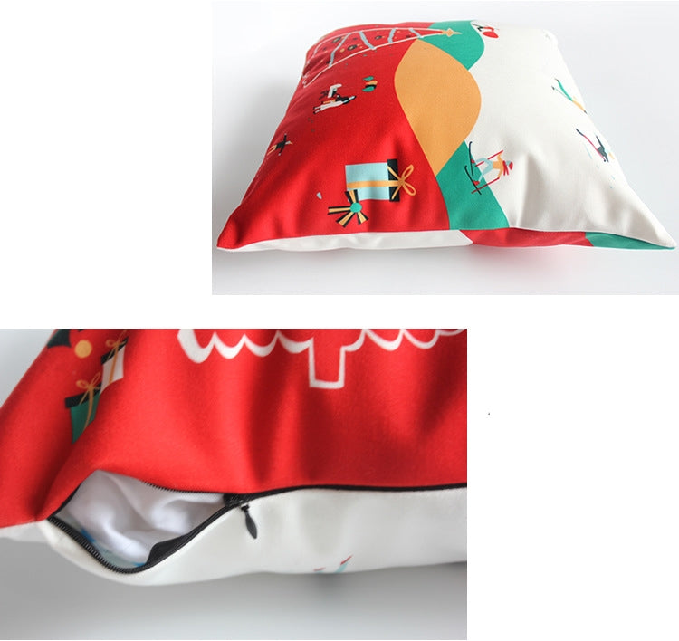 Flannel Double Sided Printed Christmas Cushion Covers X657