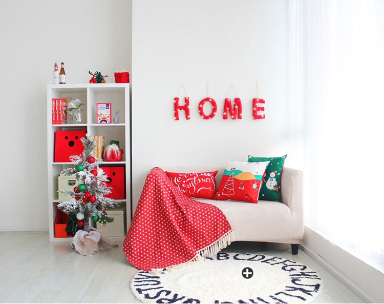Flannel Double Sided Printed Christmas Cushion Covers X657