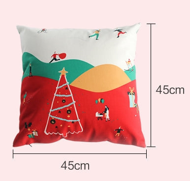 Flannel Double Sided Printed Christmas Cushion Covers X657