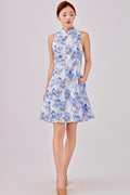 Chinoiserie Ladies Mini Flared Cheongsam