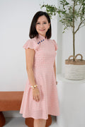 Chinese Window Ladies Flutter Sleeves Cheongsam
