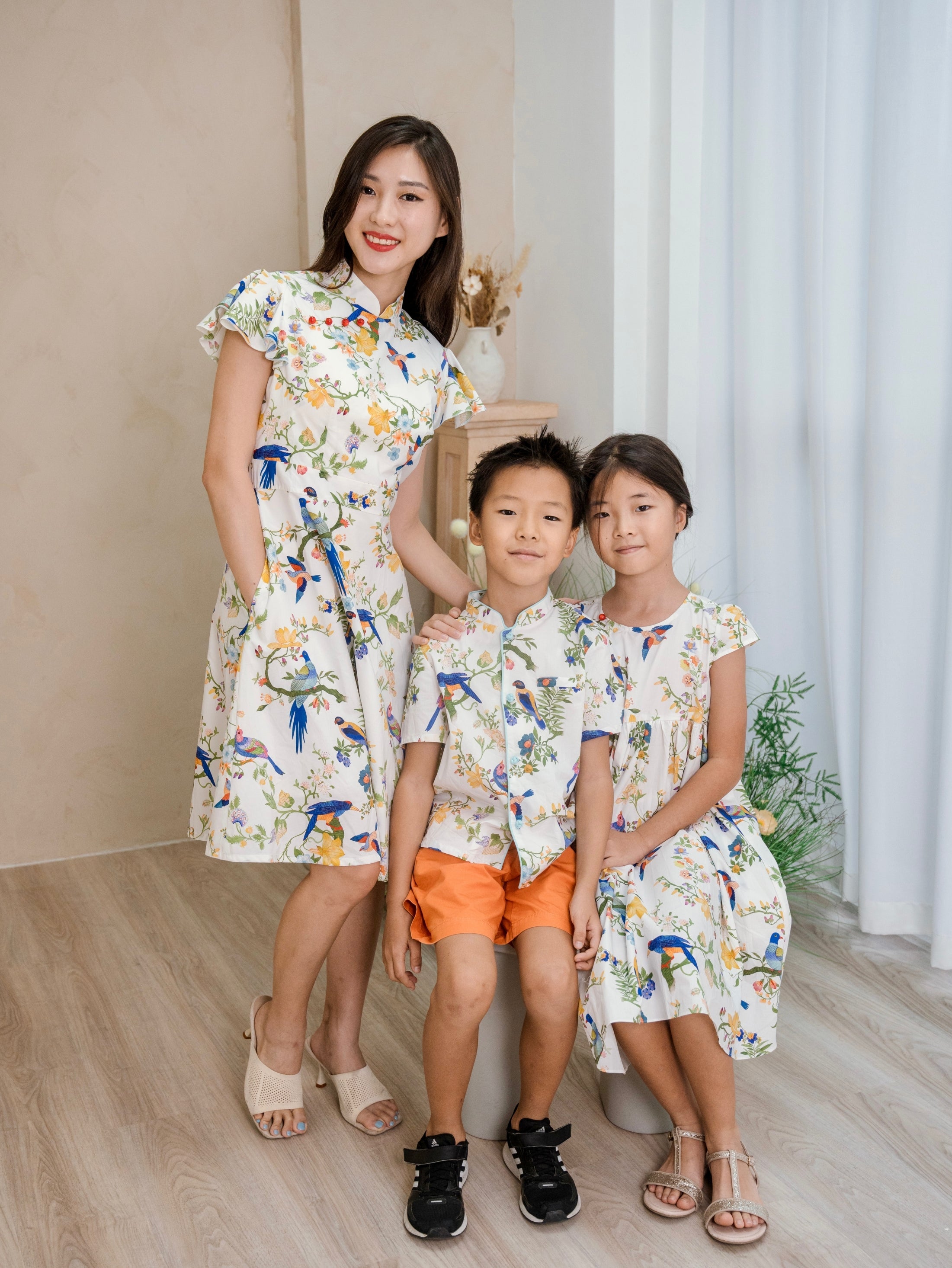 Spring Garden Boys Mandarin Collar Shirt